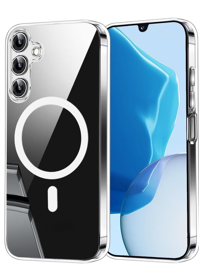 جراب شفاف لهاتف سامسونج جالاكسي A05S [متوافق مع ماج سيف] [مغناطيس قوي] [لا يصفر] غطاء هاتف مغناطيسي رفيع وخفيف الوزن ومتين وشفاف